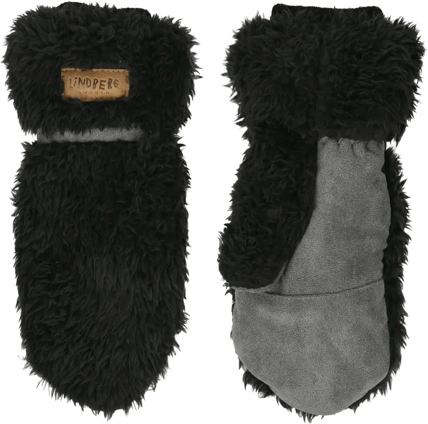 Lindberg Kid´s Näver Pile Mitten Black
