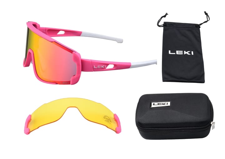 Leki Storm Magnetic Race Pink/Yellow And Revo Leki