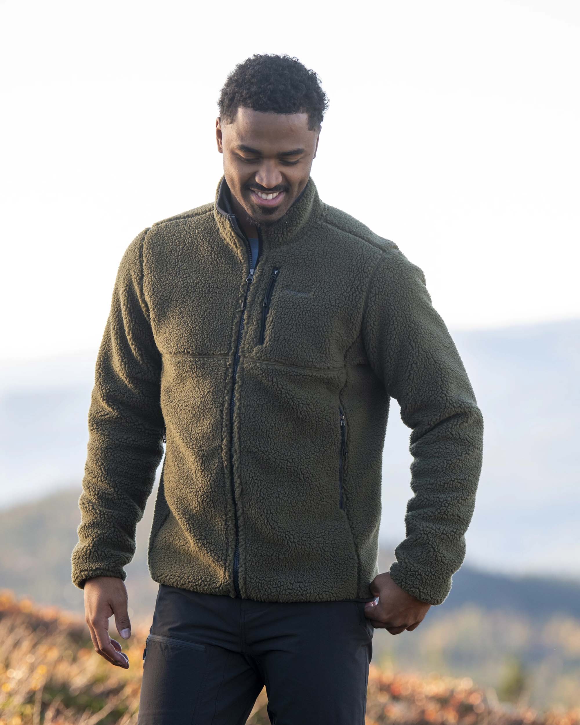 Bergans Men's Lunnan Pile Fleece Jacket Pine Forest