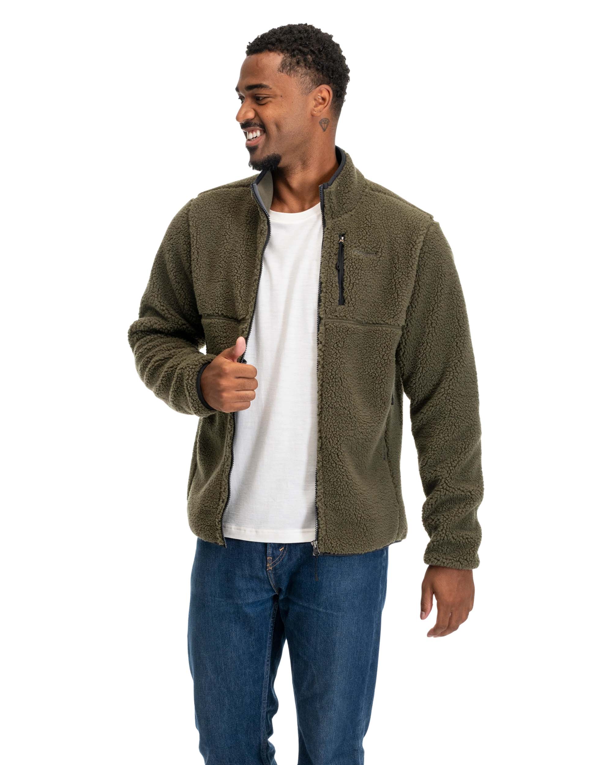 Bergans Men's Lunnan Pile Fleece Jacket Pine Forest
