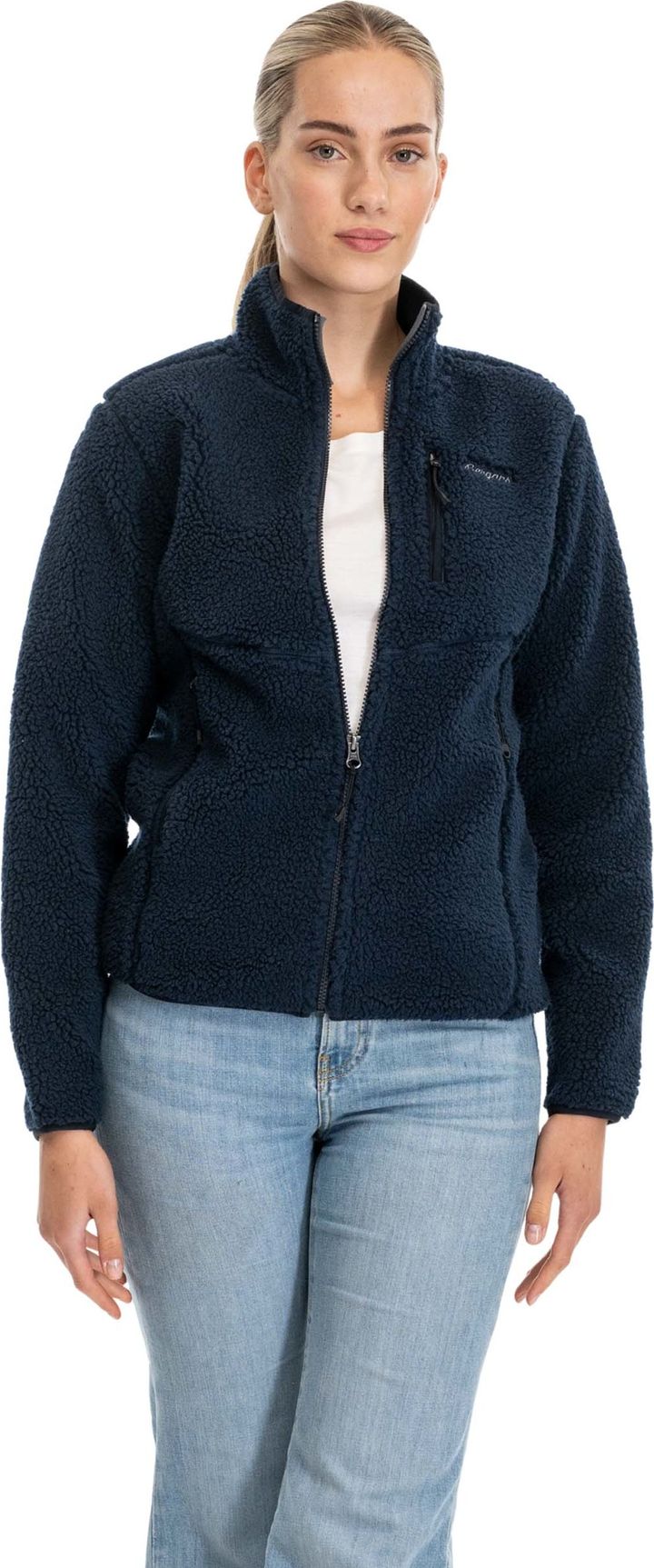 Bergans Women's Lunnan Pile Fleece Jacket Navy Blue Bergans