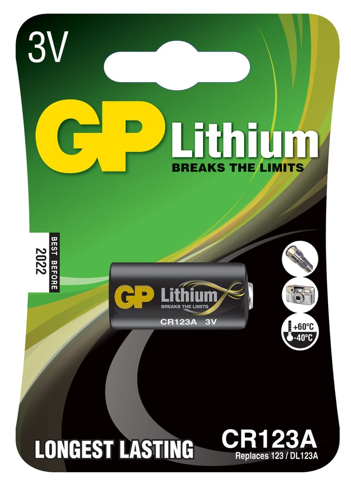 GP Batterier Litium Batteri Cr 123a 1-Pack Nocolour GP Batterier