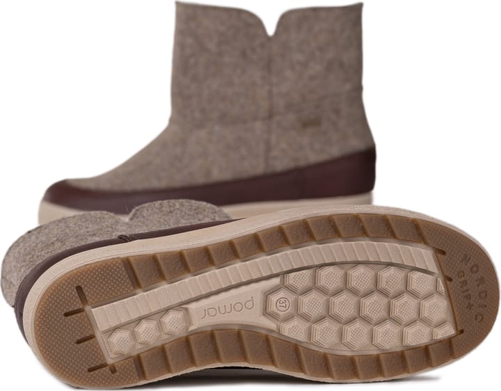 Pomar Women's Niva GORE-TEX Ankle Boot Sand Felt/vivian Brown/fur Pomar