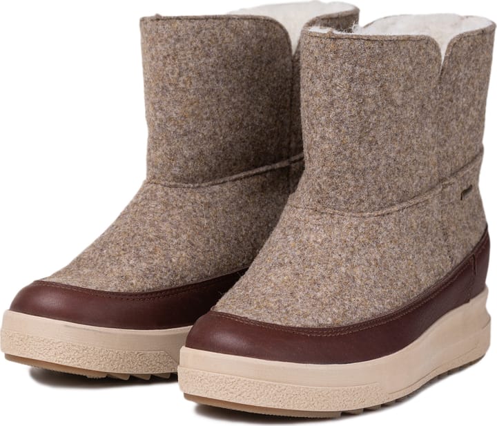 Pomar Women's Niva GORE-TEX Ankle Boot Sand Felt/vivian Brown/fur Pomar