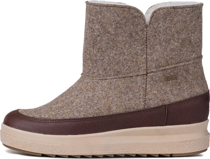 Pomar Women's Niva GORE-TEX Ankle Boot Sand Felt/vivian Brown/fur Pomar