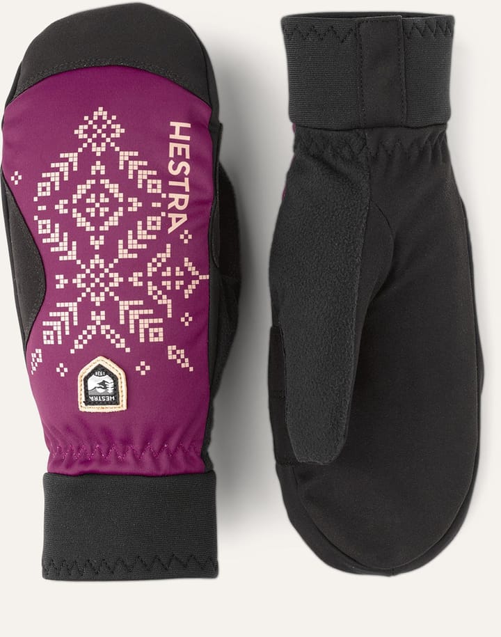 Hestra Women's Xc Primaloft - Mitt Bordeaux Print Hestra