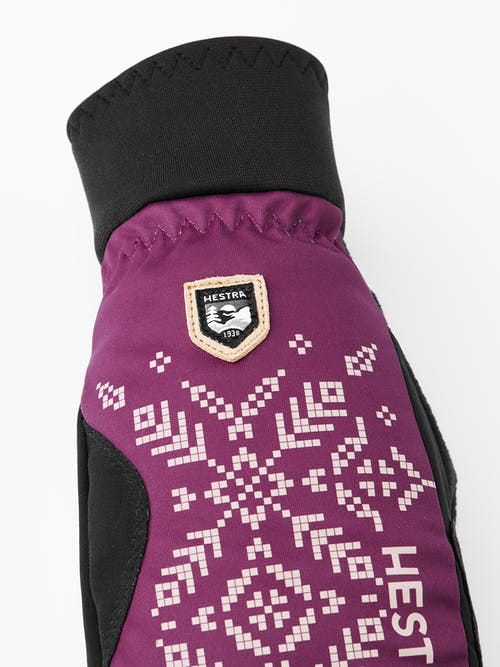 Hestra Women's Xc Primaloft - Mitt Bordeaux Print Hestra