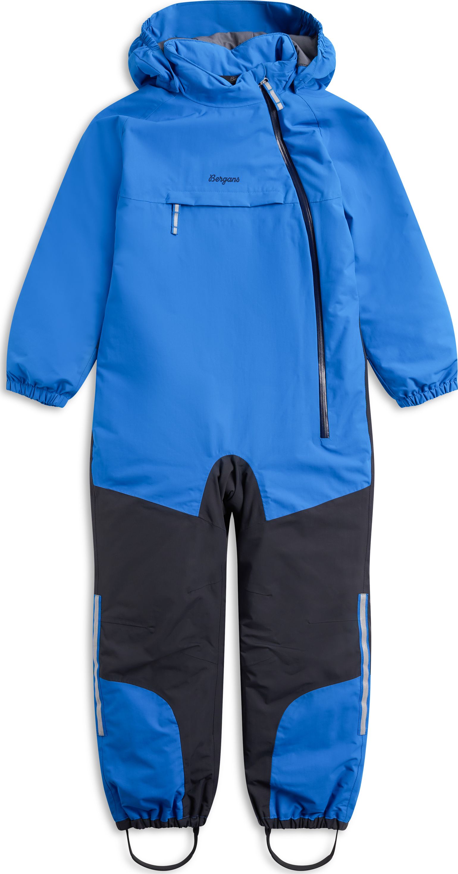 Bergans Kid's Lilletind Insulated Shell Coverall Olympic Blue/dark Shadow Grey