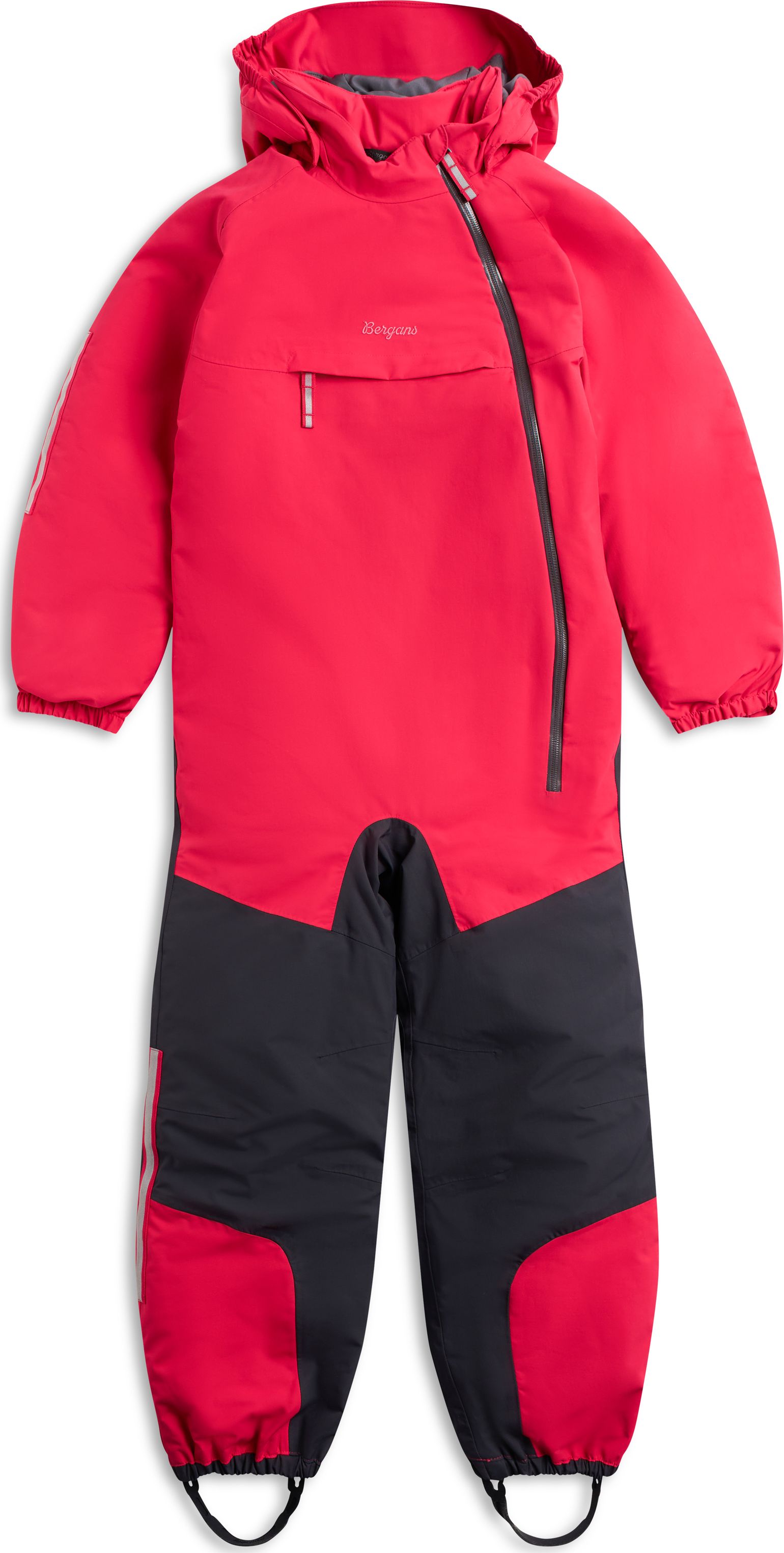 Bergans Kid's Lilletind Insulated Shell Coverall Alpine Rose/dark Shadow Grey