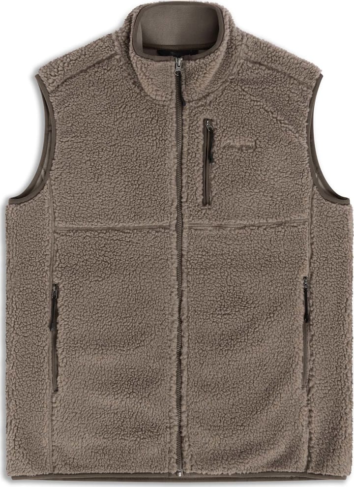 Bergans Men's Lunnan Pile Fleece Vest Rock Taupe Bergans