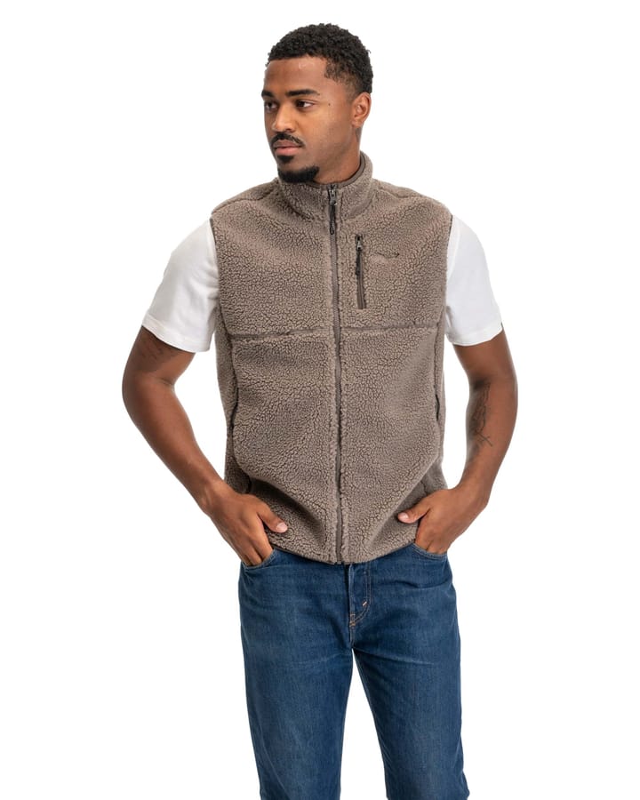 Bergans Men's Lunnan Pile Fleece Vest Rock Taupe Bergans