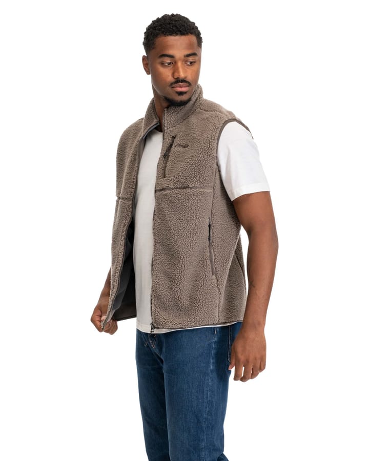Bergans Men's Lunnan Pile Fleece Vest Rock Taupe Bergans