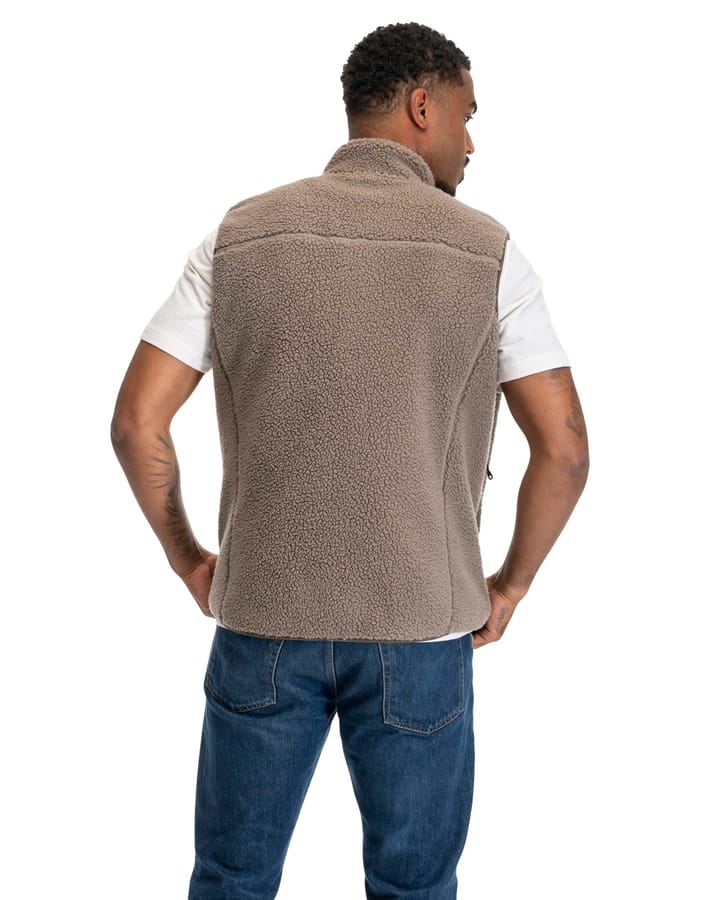 Bergans Men's Lunnan Pile Fleece Vest Rock Taupe Bergans