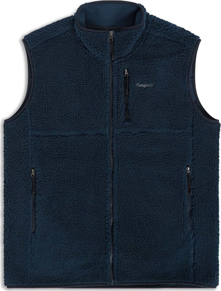 Bergans Men's Lunnan Pile Fleece Vest Navy Blue Bergans