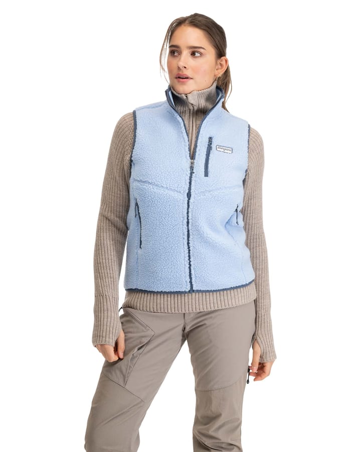 Bergans Women's Lunnan Pile Fleece Vest Cool Blue Bergans