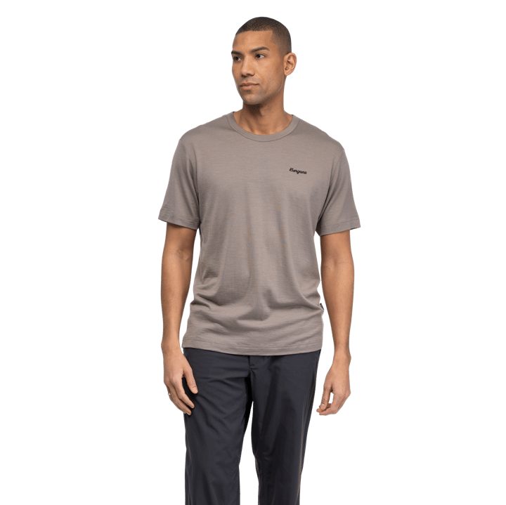 Bergans Men's Logo Merino Tee Rock Taupe Bergans