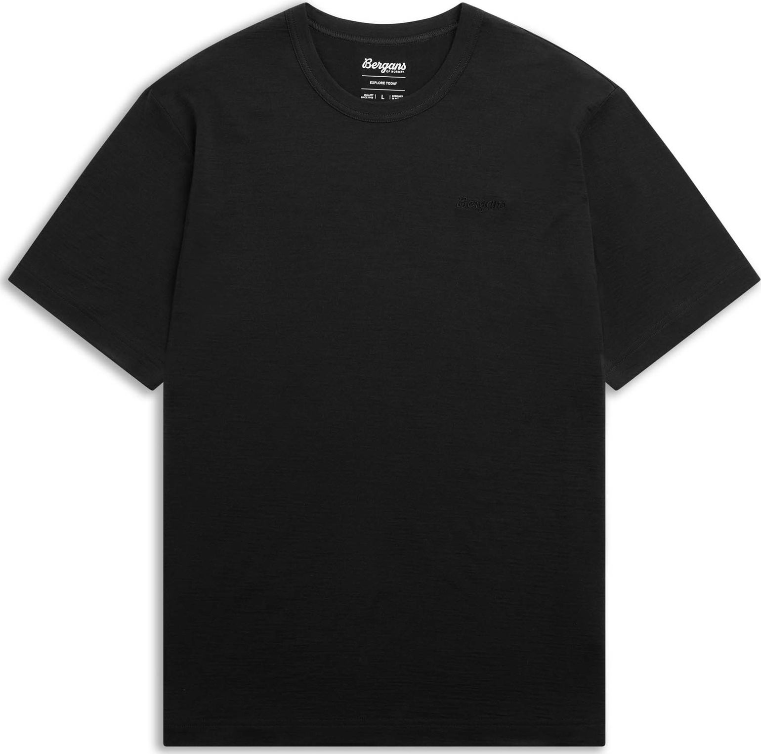 Bergans Men's Logo Merino Tee Dark Shadow Grey