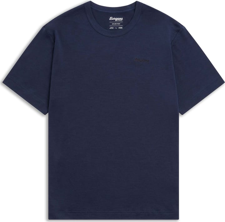 Bergans Men's Logo Merino Tee Navy Blue Bergans
