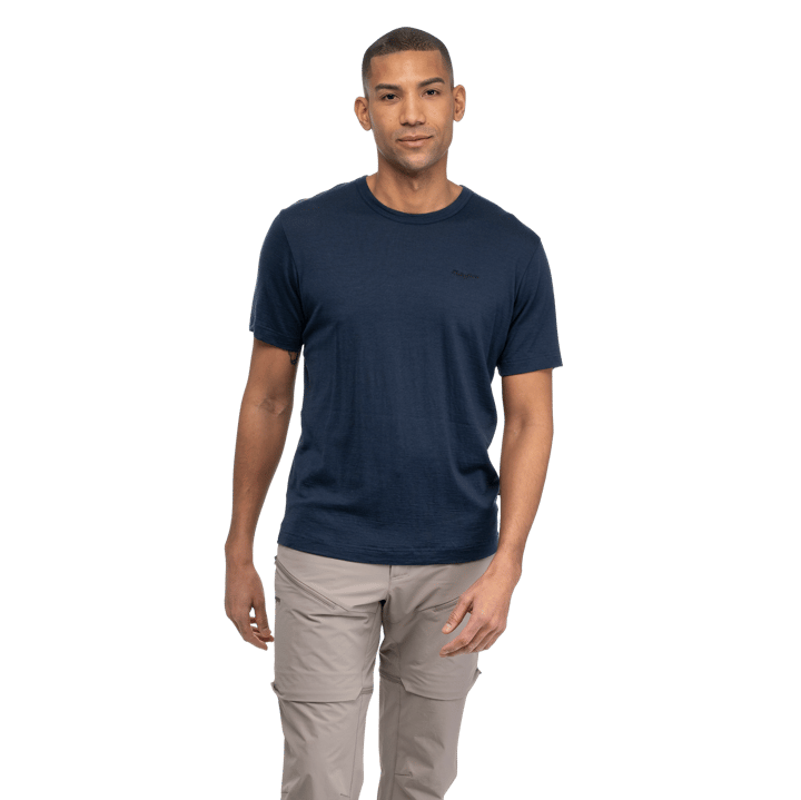 Bergans Men's Logo Merino Tee Navy Blue Bergans