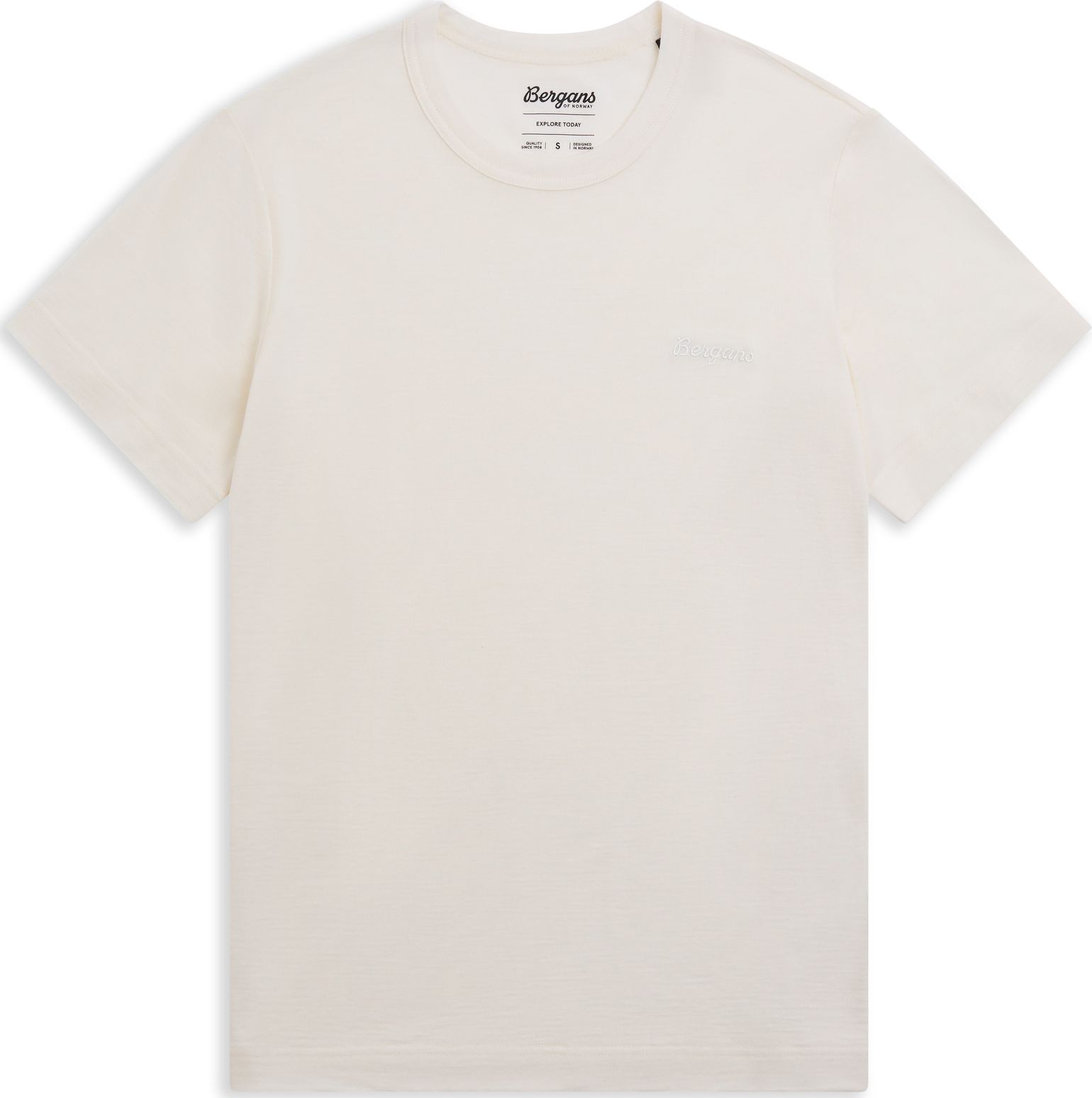 Bergans Women's Logo Merino Tee Vanilla White