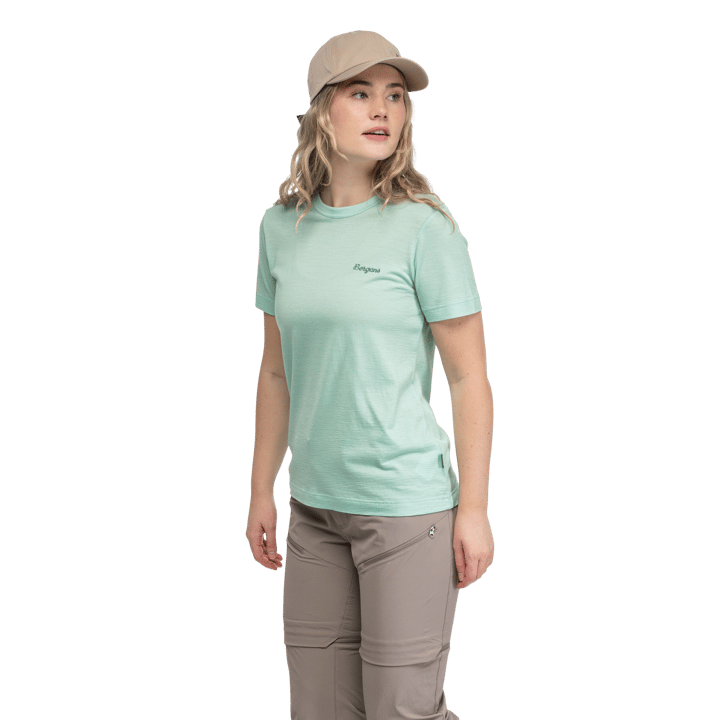 Bergans Women's Logo Merino Tee Mint Crush Bergans