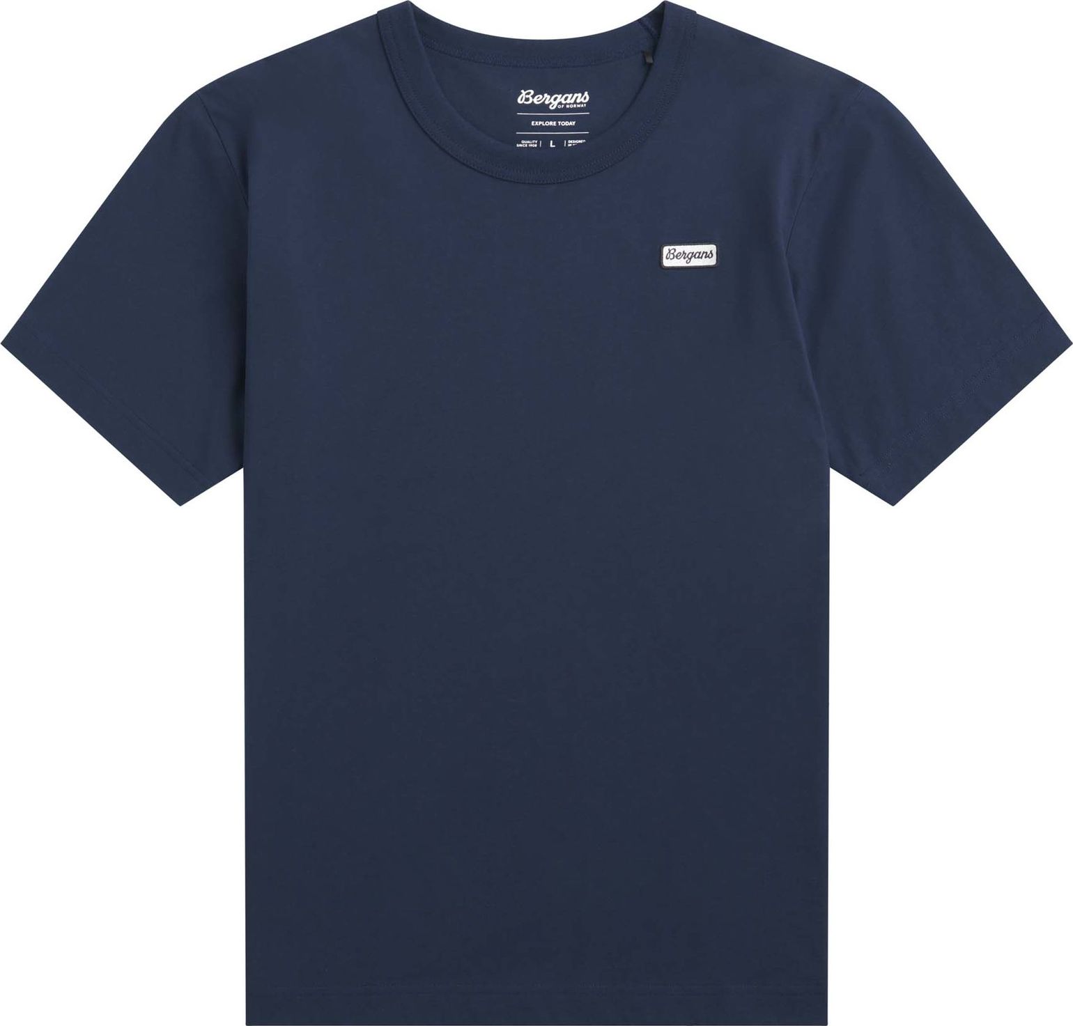 Bergans Men's Logo Cotton Tee Navy Blue