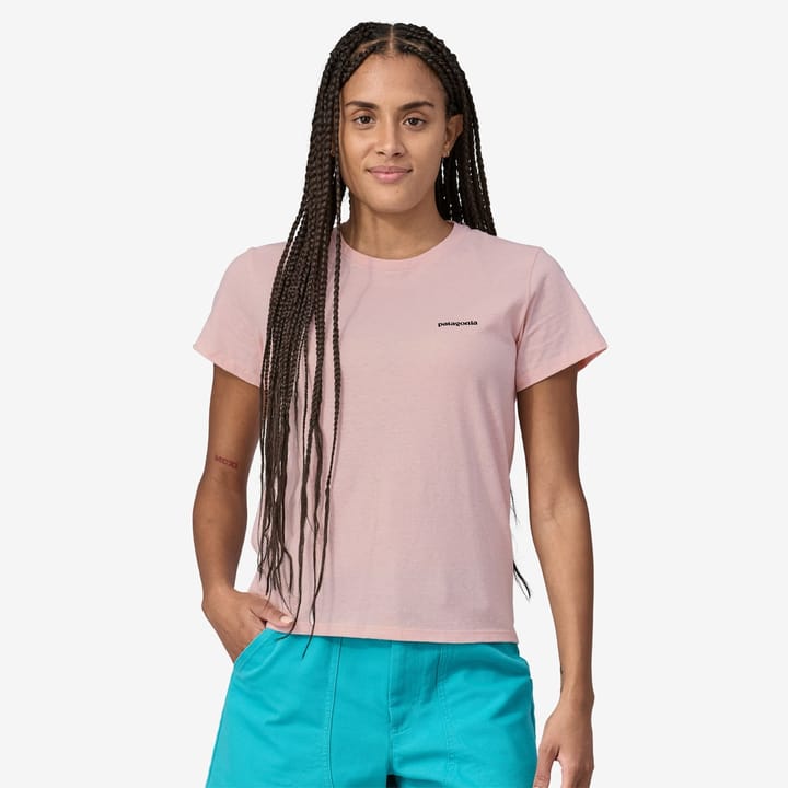 Patagonia Women's P-6 Logo Responsibili-Tee P-6 Outline: Whisker Pink Patagonia