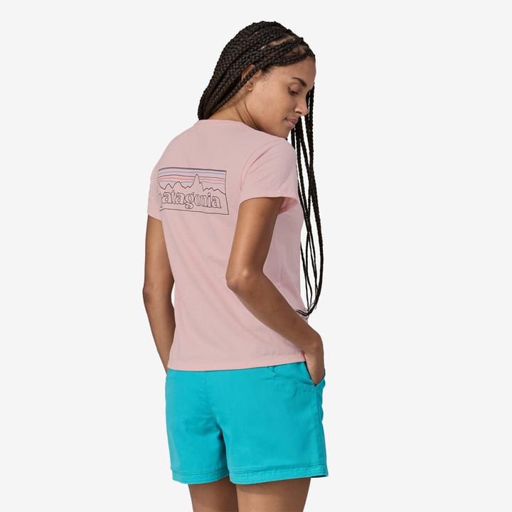 Patagonia Women's P-6 Logo Responsibili-Tee P-6 Outline: Whisker Pink Patagonia