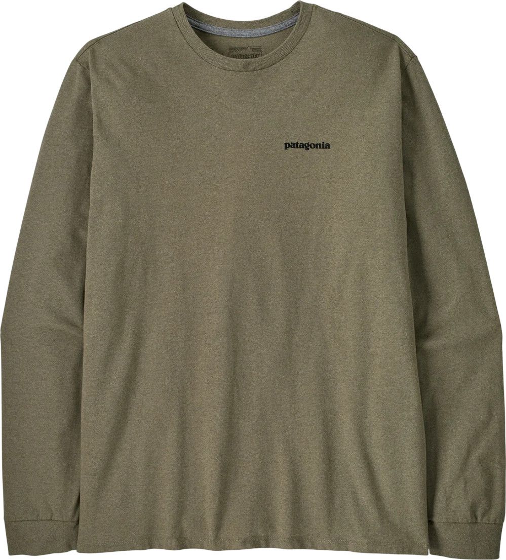 Patagonia M's L/S Home Water Trout Responsibili-Tee River Rock Green