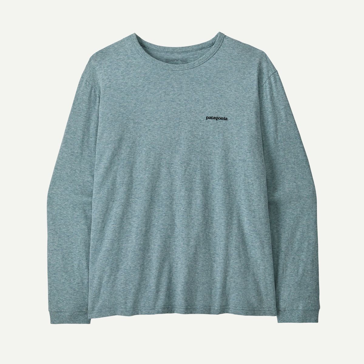 Patagonia Women's Long-Sleeved P-6 Logo Responsibili-Tee Blue Sage