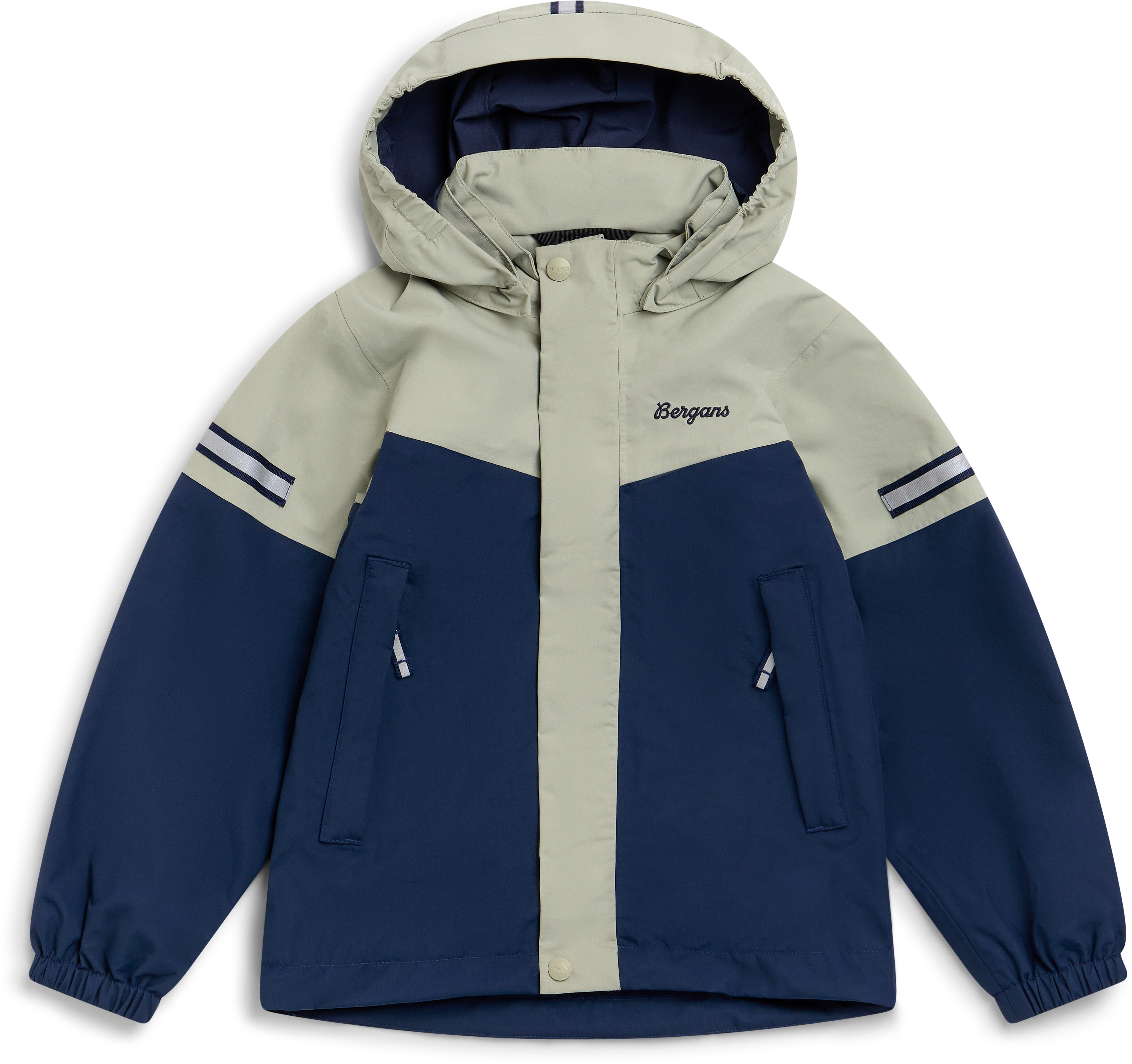 Bergans Kids' Lilletind 2L Shell Jacket Navy Blue/light Green Mud
