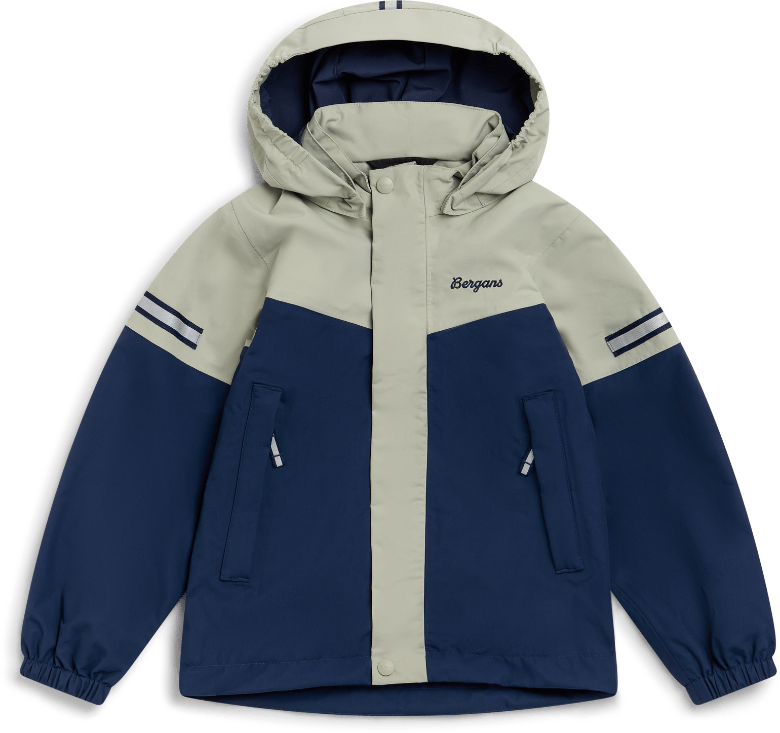 Bergans Kids' Lilletind 2L Shell Jacket Navy Blue/light Green Mud