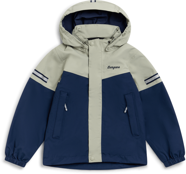 Bergans Kids' Lilletind 2L Shell Jacket Navy Blue/light Green Mud Bergans