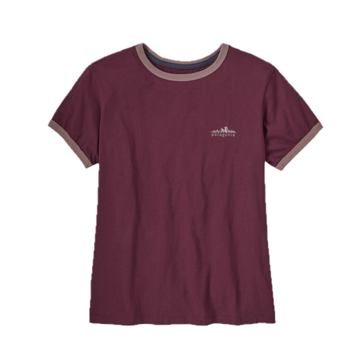 Patagonia W'S Fitz Roy Foothills Ringer Tee Berry Fig Patagonia
