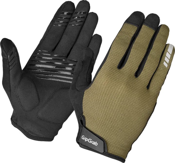Gripgrab Explr Padded Full Finger Summer Gloves Olive Green Gripgrab