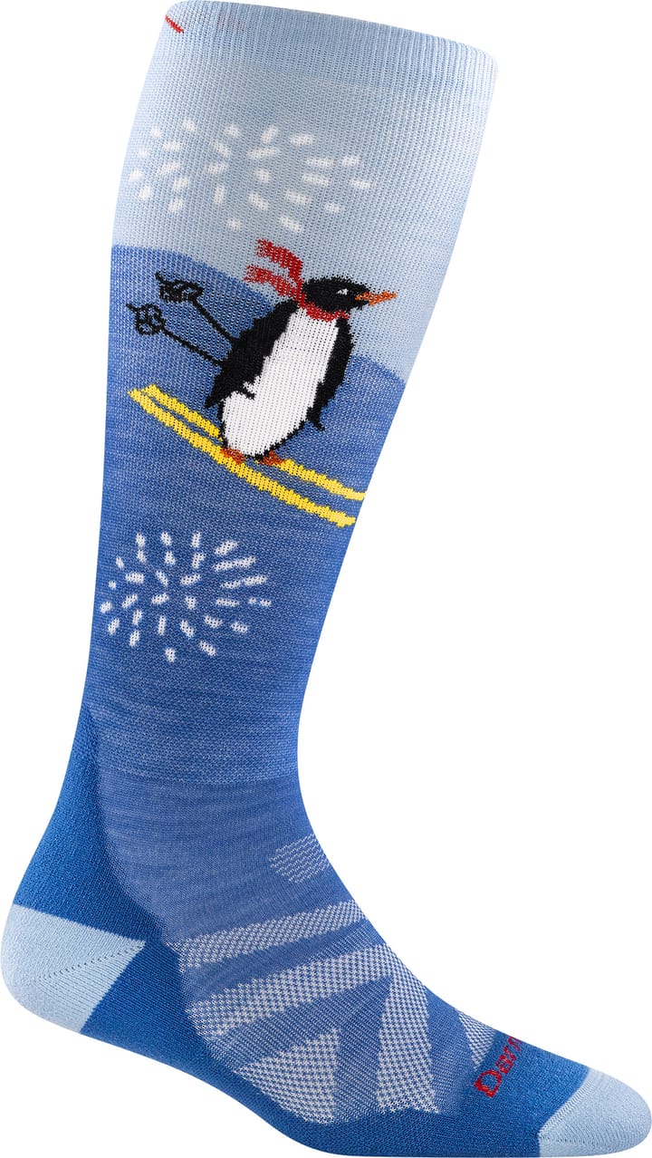 Darn Tough Kids' Penguin Peak OTC Midweight With Cushion Light Gray - Yellow Darn Tough Darn Tough Kids' Penguin Peak OTC Midweight With Cushion Light Gray - Yellow Darn Tough