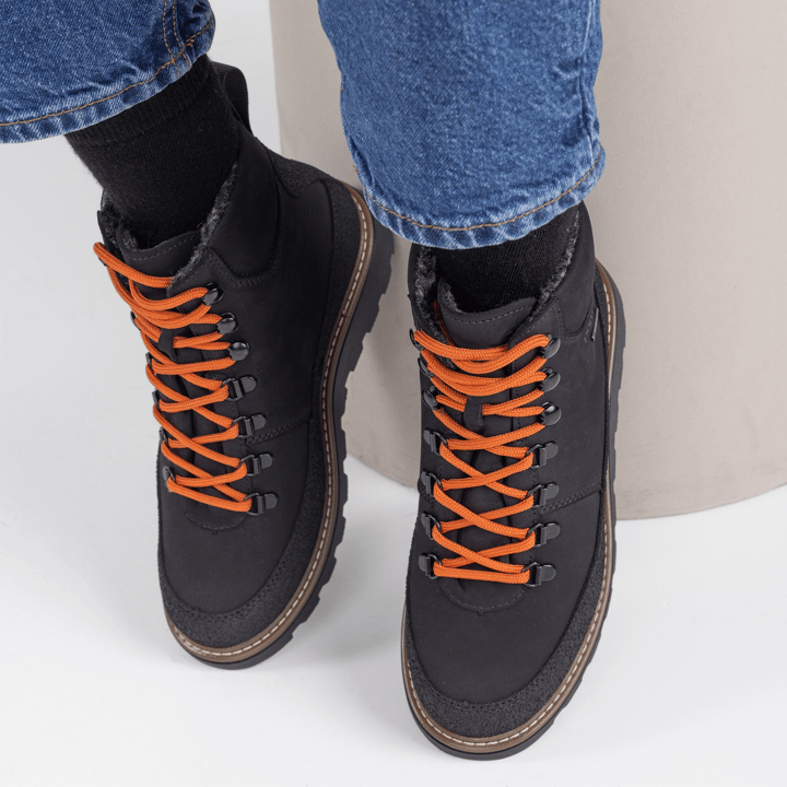 Pomar Women's Kerttu GORE-TEX Ankle Boot Black nub/PU/Black sole Pomar