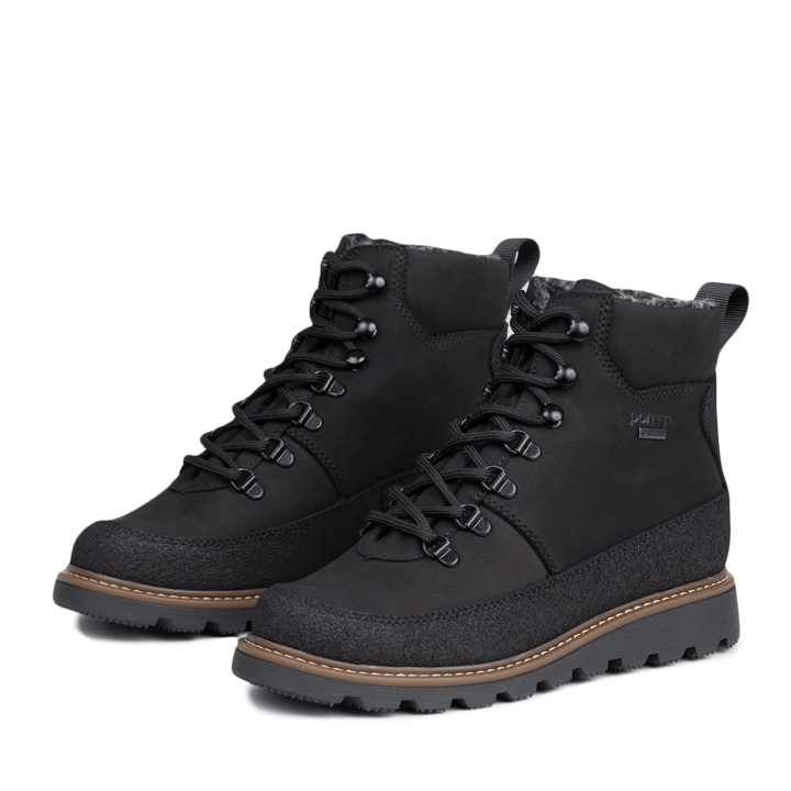 Pomar Women's Kerttu GORE-TEX Ankle Boot Black nub/PU/Black sole Pomar