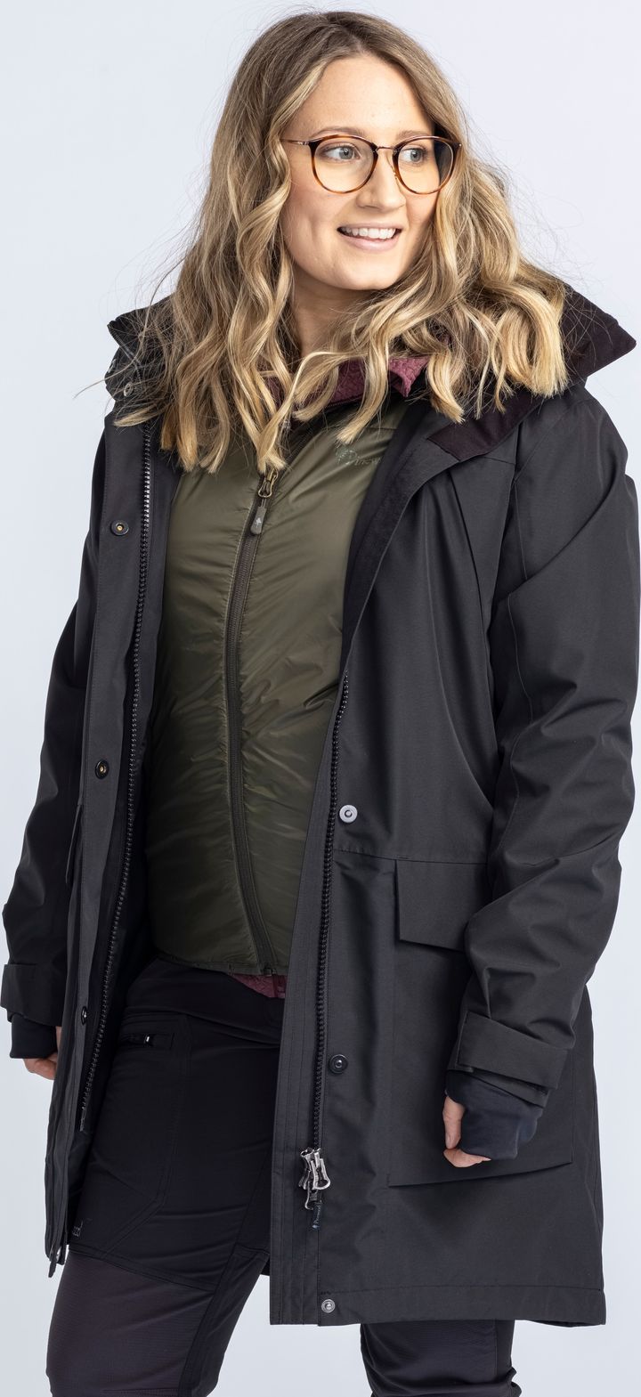 Pinewood Women's Wool Insulated Midlayer Jacket Moss Green Pinewood