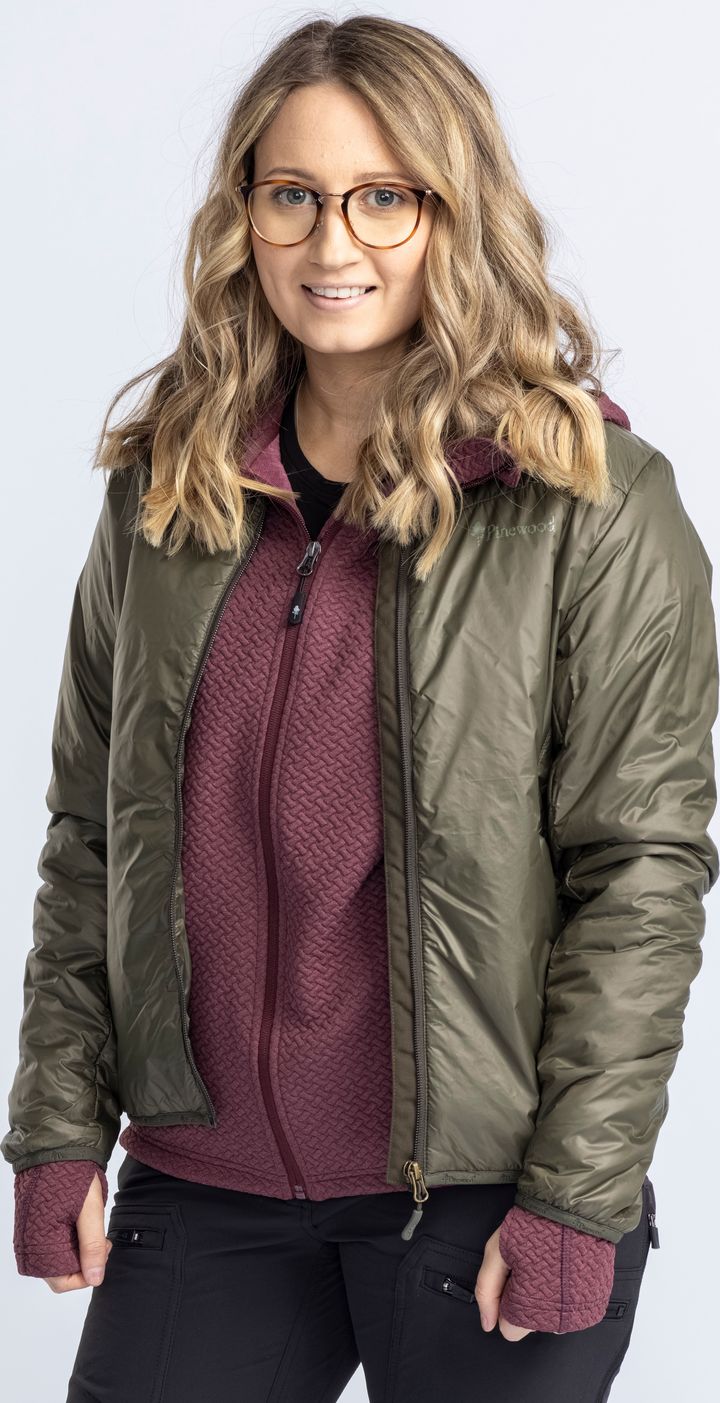Pinewood Women's Wool Insulated Midlayer Jacket Moss Green Pinewood