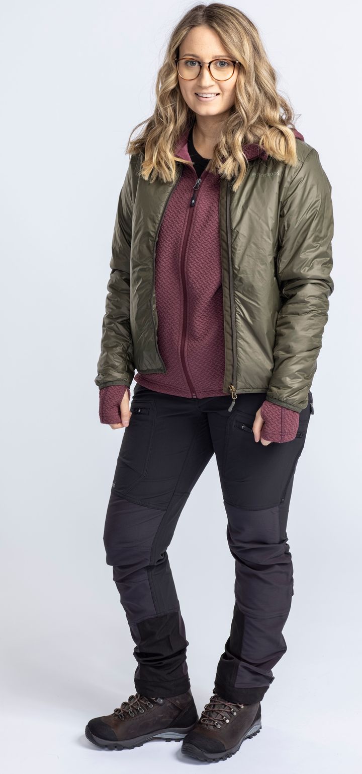 Pinewood Women's Wool Insulated Midlayer Jacket Moss Green Pinewood
