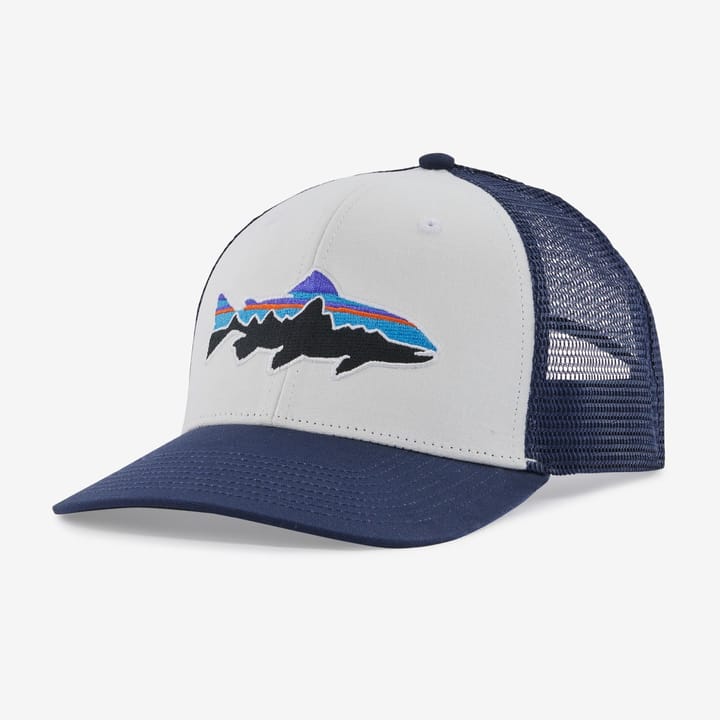 Patagonia Fitz Roy Trout Trucker Hat White W/New Navy Patagonia