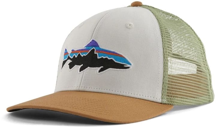 Patagonia Fitz Roy Trout Trucker Hat White W/Classic Tan Patagonia Patagonia Fitz Roy Trout Trucker Hat White W/Classic Tan Patagonia