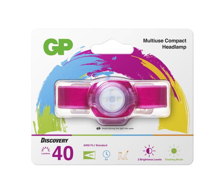 GP Batterier GP Discovery Multi-Usage 40lm CH31 Pink GP Batterier GP Batterier GP Discovery Multi-Usage 40lm CH31 Pink GP Batterier