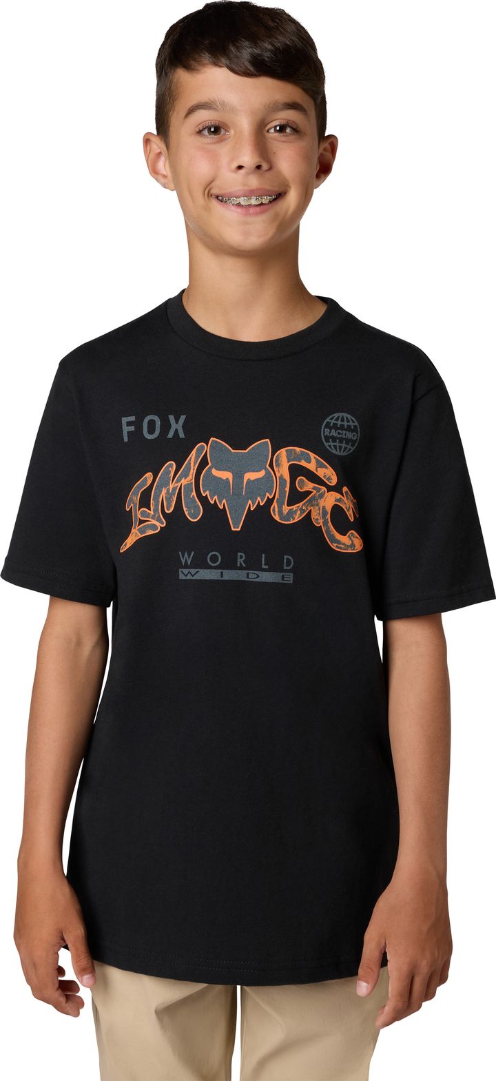 Fox Youth Image Print Tee Ultra Black Fox