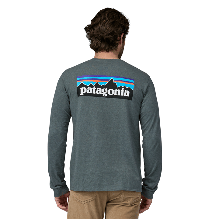 Patagonia M's L/S P-6 Logo Responsibili-Tee Nouveau Green Patagonia