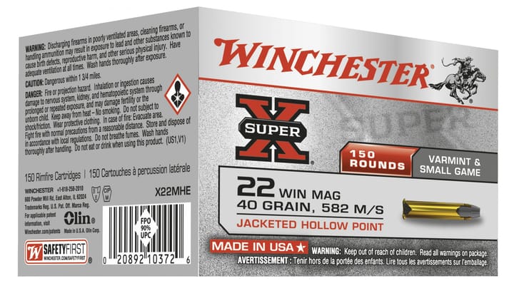Winchester Winchester 22 Wm Jhp 150-Pack Winchester