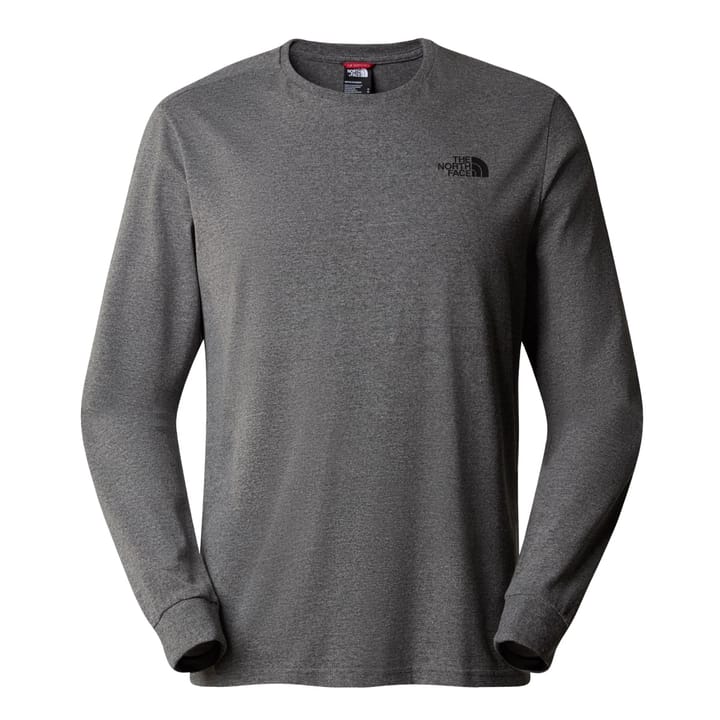 The North Face M Ls Simple Dome Tee Tnf Medium Grey Heather The North Face