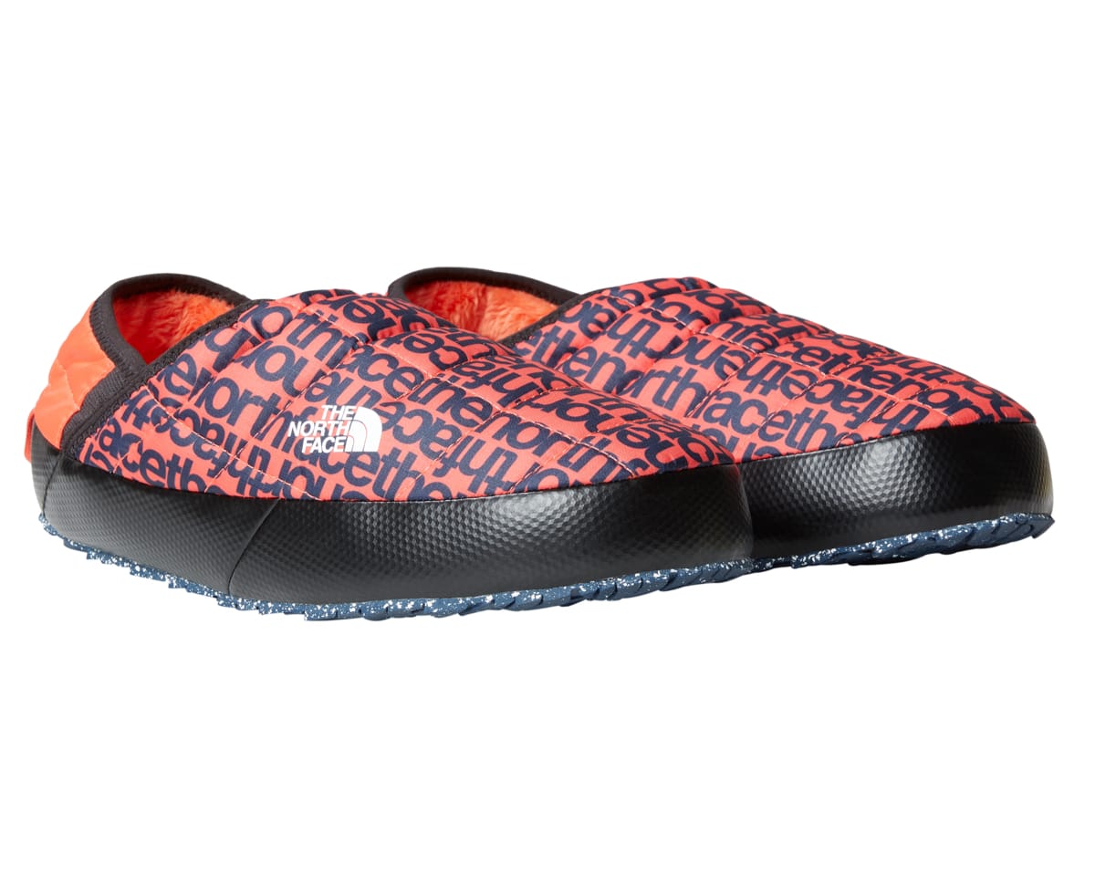 The North Face Women's Thermoball Traction Mule V Retro Orange TNF Lowercase Print/Dusty Coral Orange