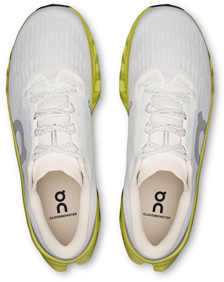 On Men's Cloudmonster 3 Ivory-limelight On